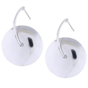 Silver Plated circle earrings NWT